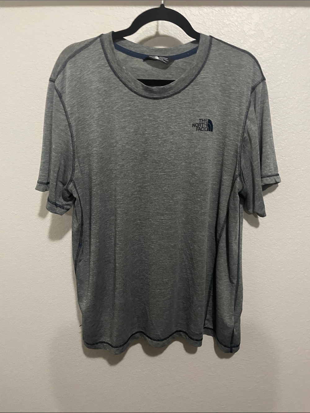 The North Face Men’s Short Sleeve Tee - Heather Gray with Dark Logo
